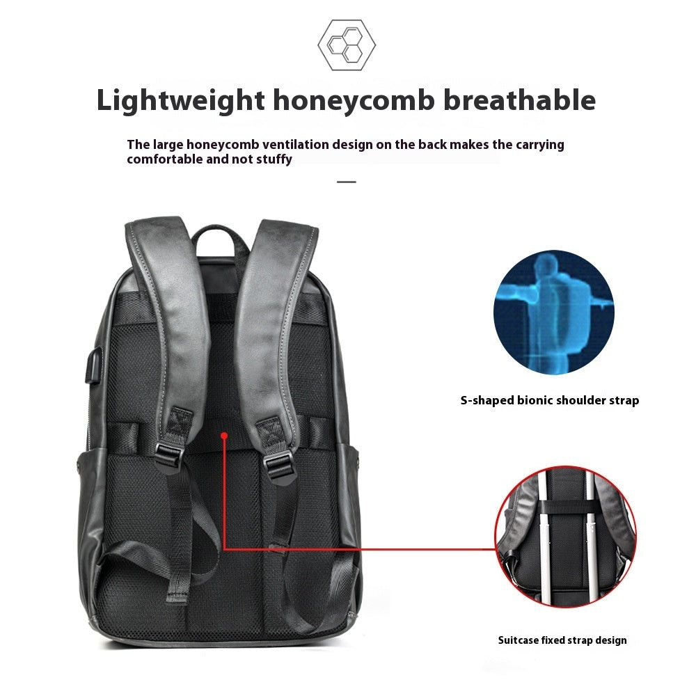 casual versatile backpack mens waterproof large capacity