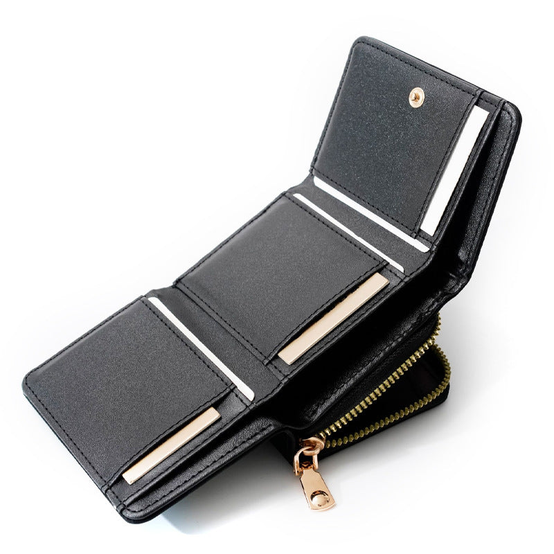womens simple fashion personality frosted wallet