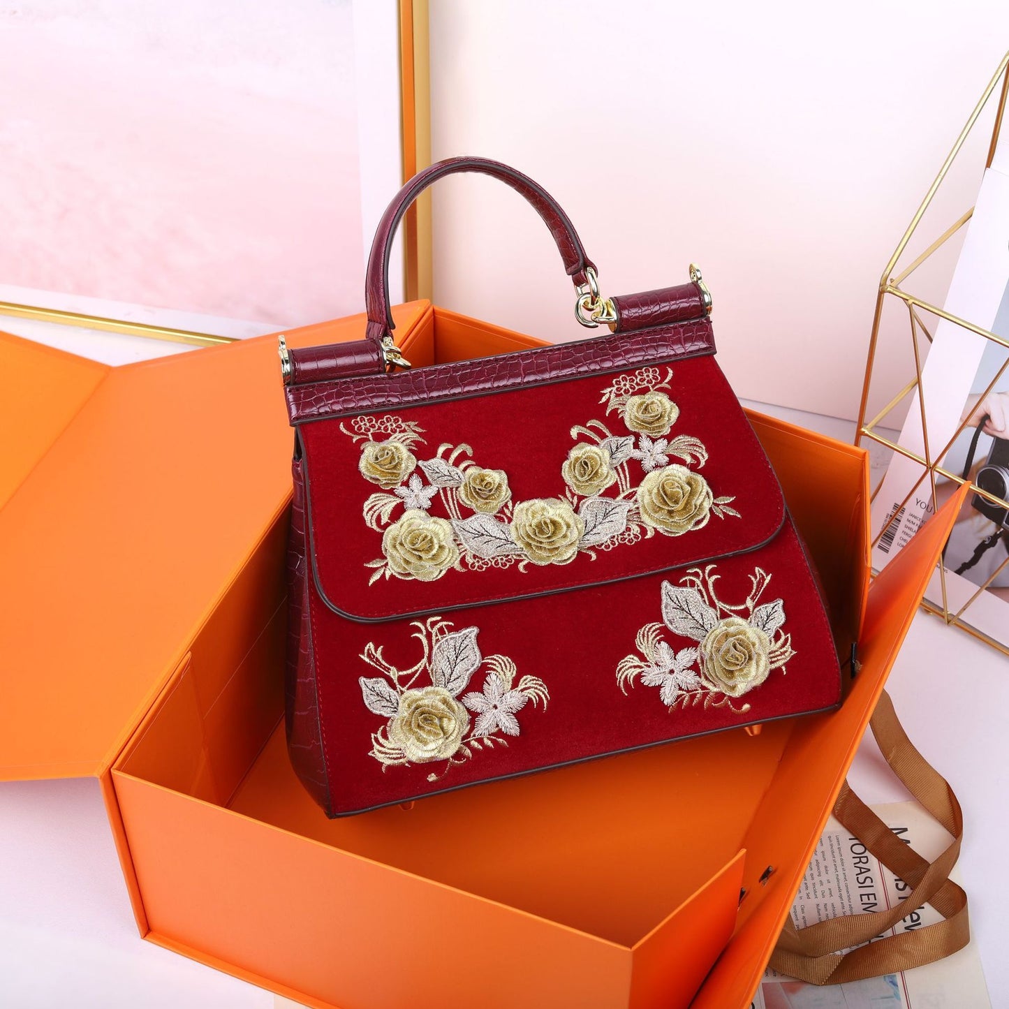 unique design hand for women designer flower ladies bag