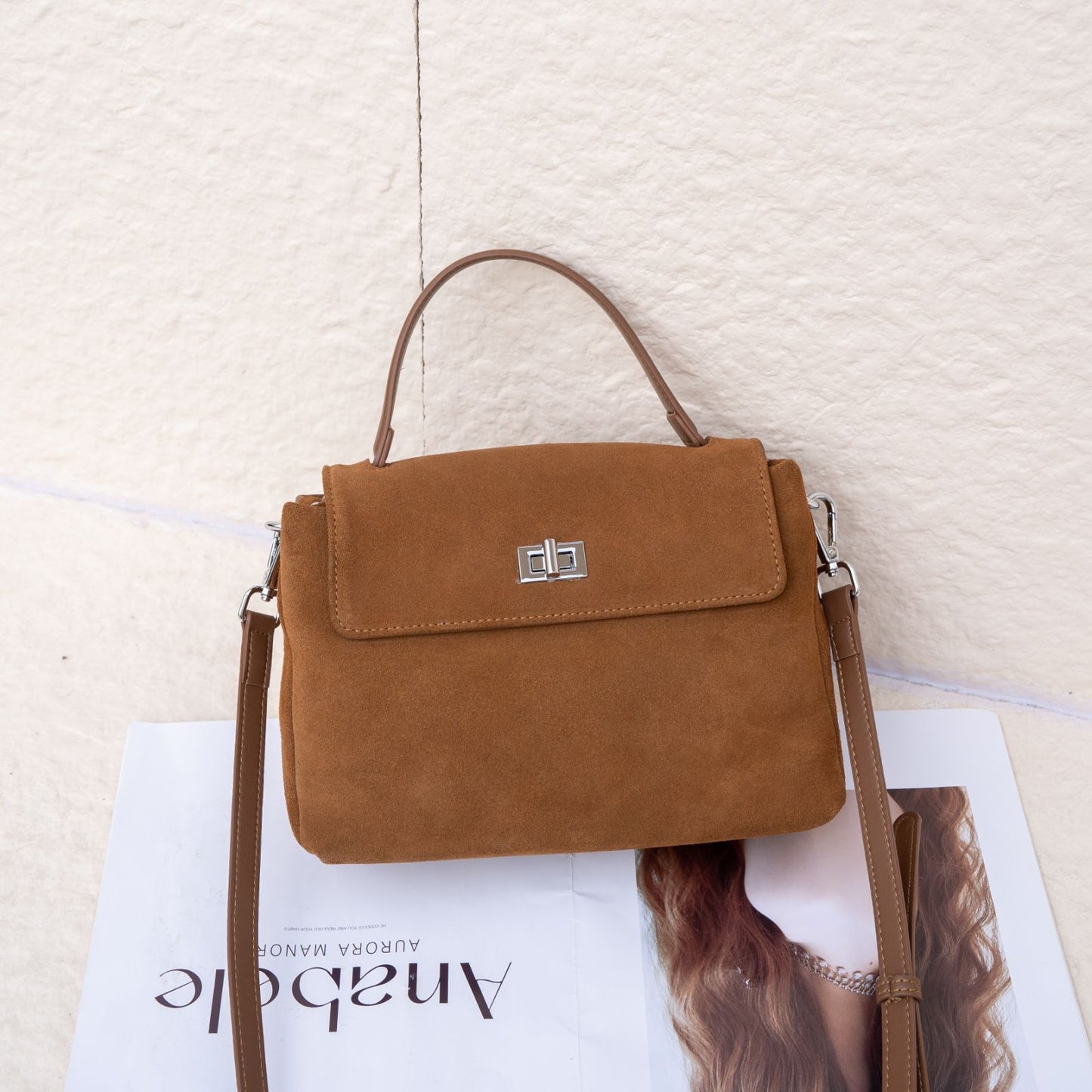 Large-Capacity Womens Bag Made From Premium Matte Leather Cowhide