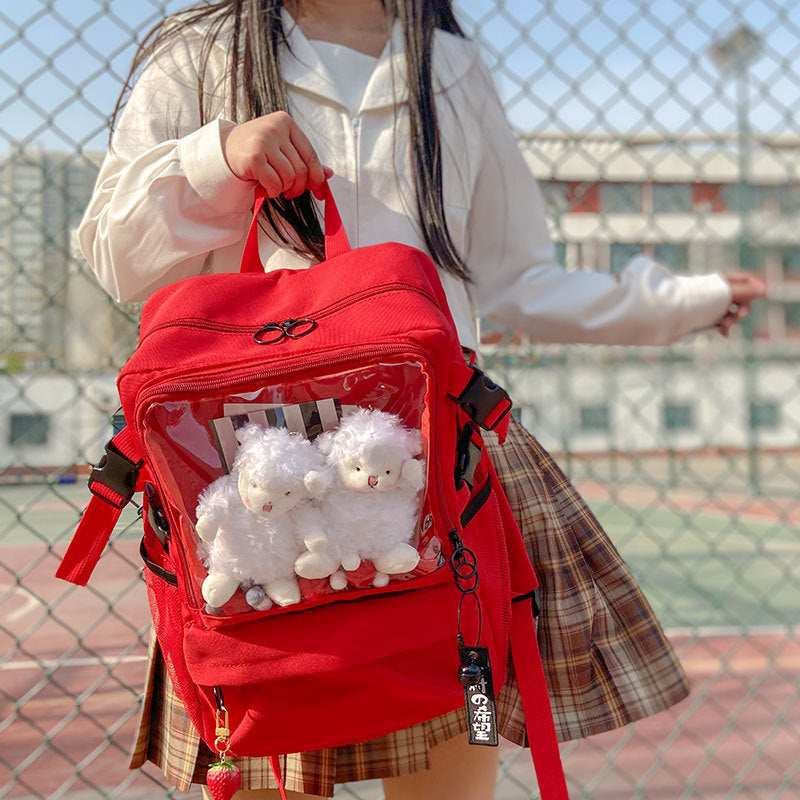 japanese school backpack female student canvas bag