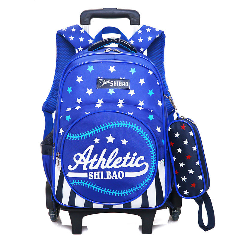 waterproof childrens three wheeled trolley school bag