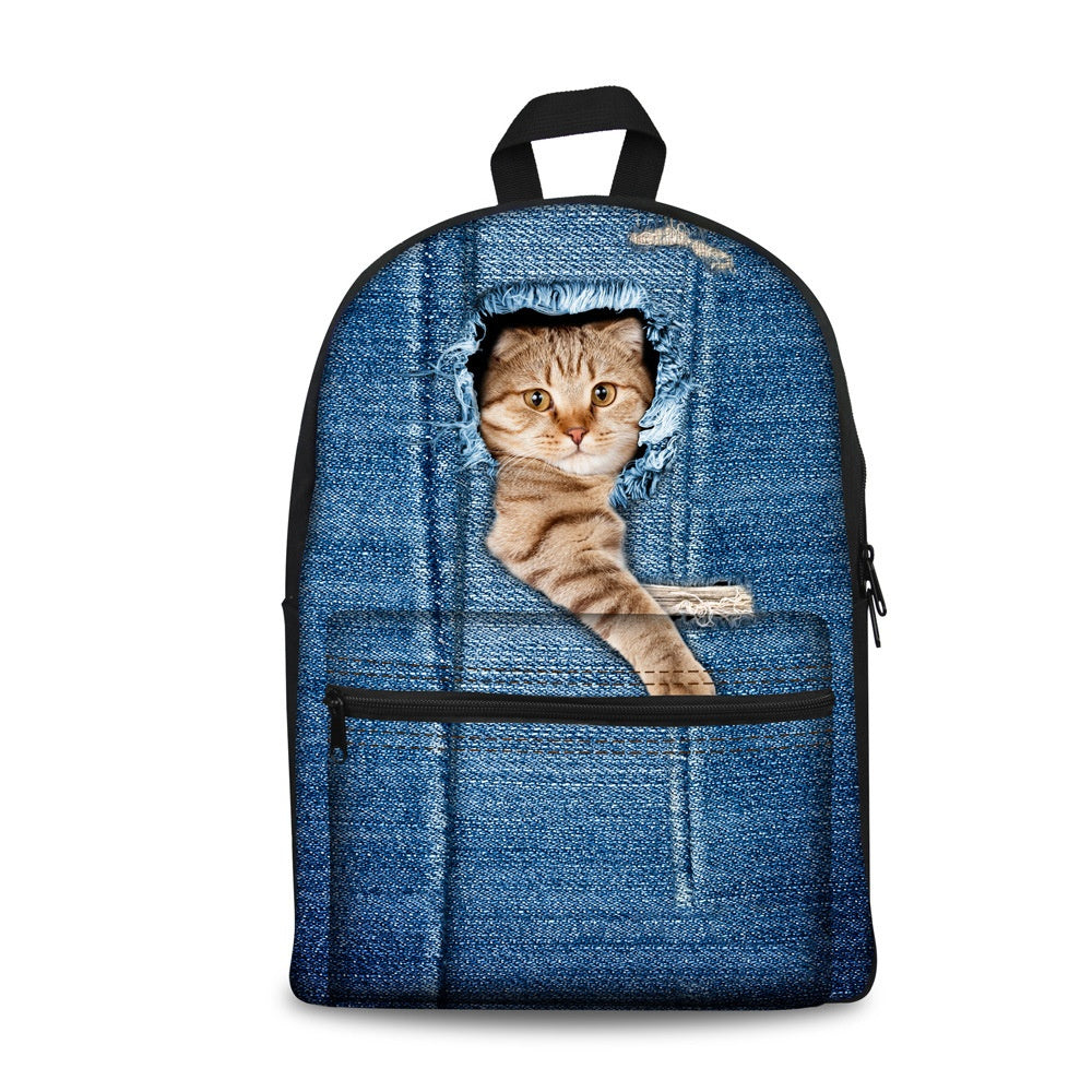 pet photo custom student backpack