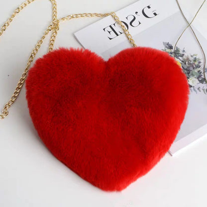 love bags for women plush chain shoulder bags valentines day party bag