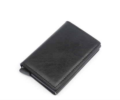 automatic pop up leather card holder