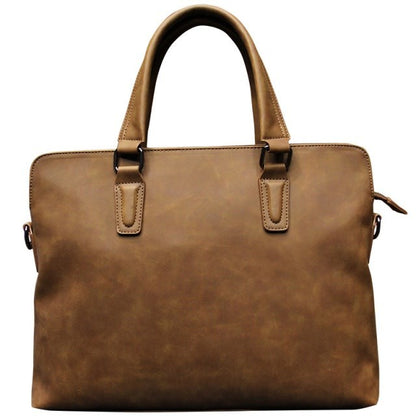 crazy horse leather mens handbag