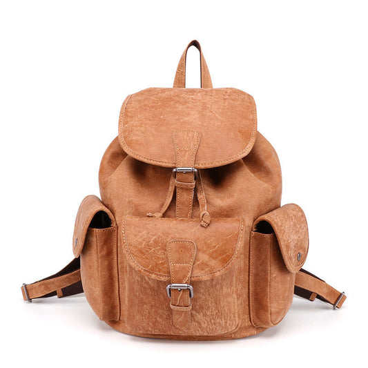 vintage leather casual backpack