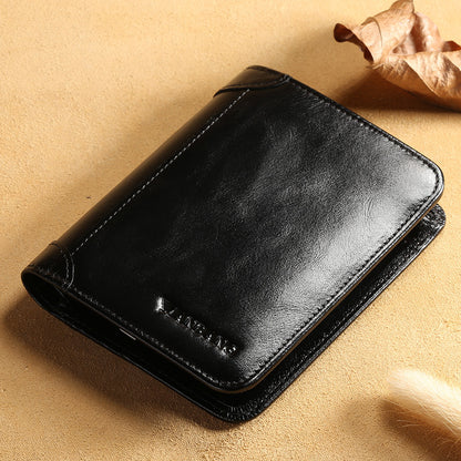 first layer leather wallet