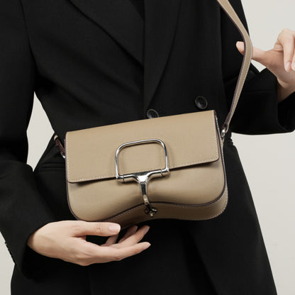 leather palm print shoulder messenger bag