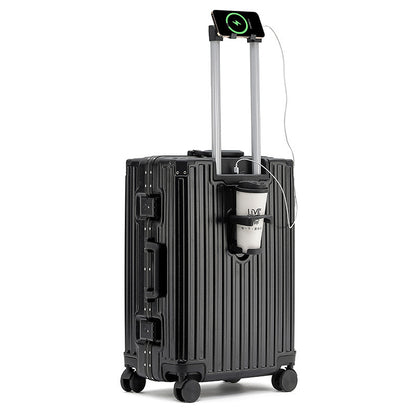 aluminum frame luggage solid extra thick and durable trolley case