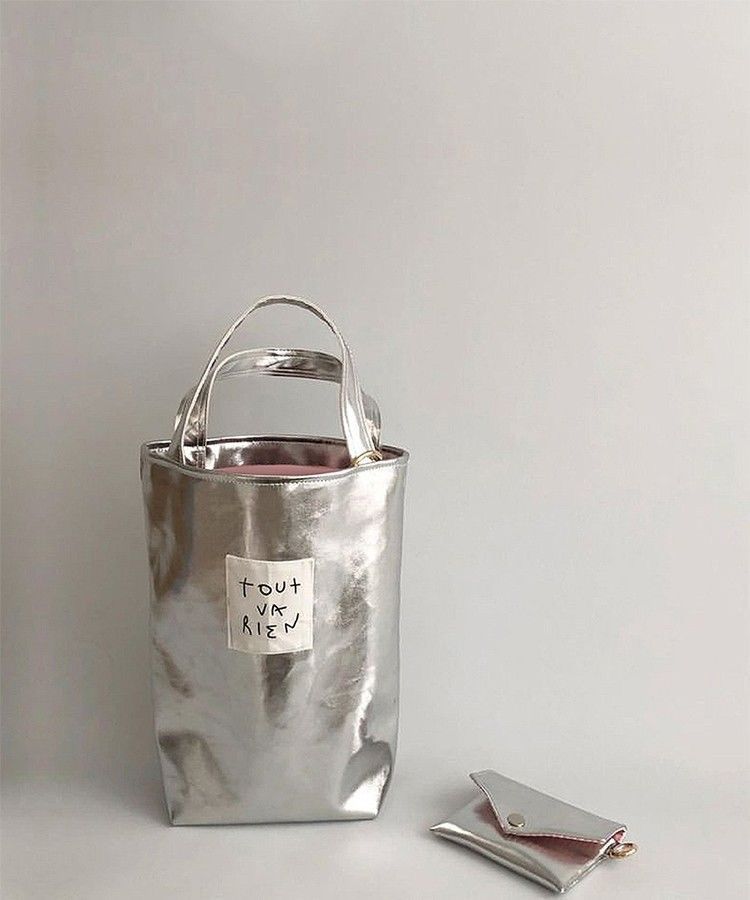 silver label bucket bag simple casual small handbag