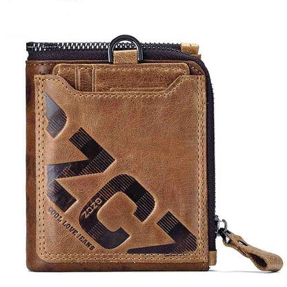 mens crazy cow leather retro wallet