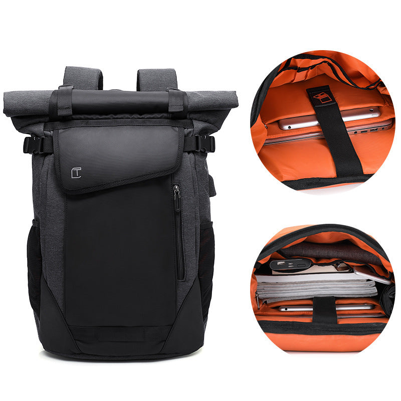 korean version of the casual usb mens backpack shoulder bag mens breathable wear business computer bag travel bag