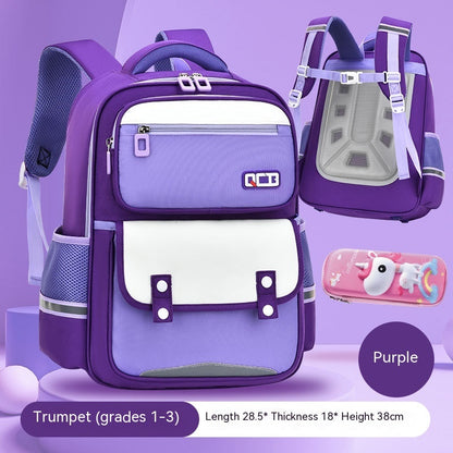 primary school student schoolbag lightweight spine protective burden reduction large capacity