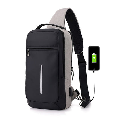 anti theft usb charging chest bag with you