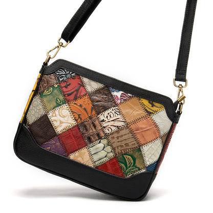 one shoulder bag made of cow hide and colored ladys satchel