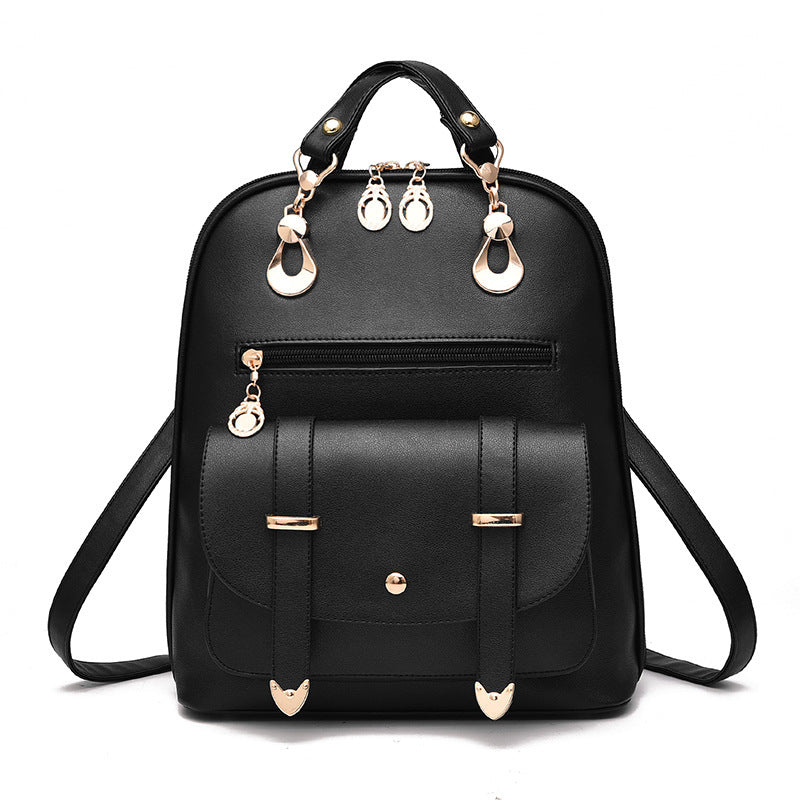female bag fashion pu leather dual use backpack
