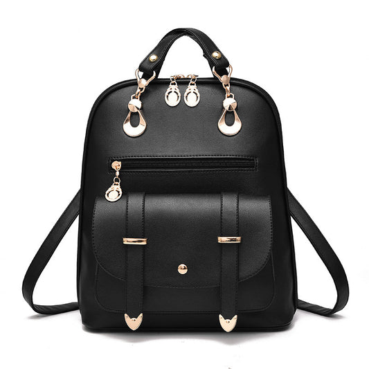 female bag fashion pu leather dual use backpack