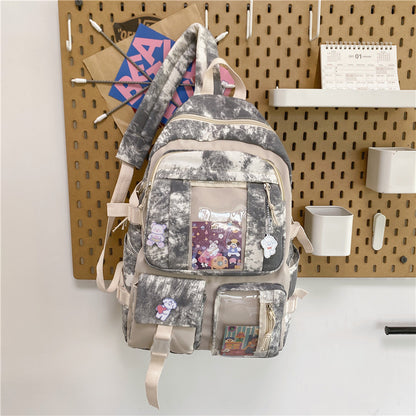 new backpack high school simple forest nylon student schoolbag