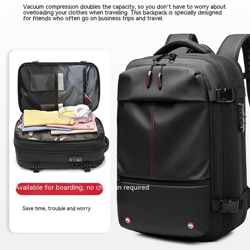 travel backpack mens business multifunction computer bag vacuum compression large capacity backpack