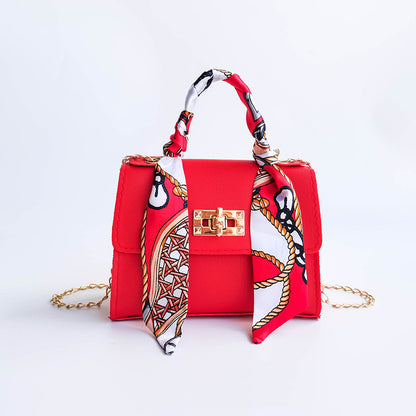 ladies shoulder bag silk scarf portable