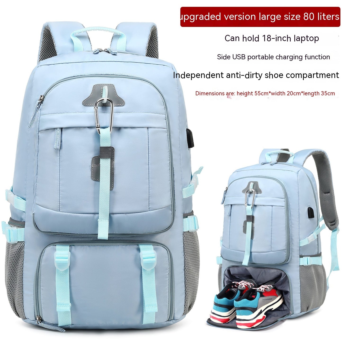 large capacity business short trip mens backpack travel