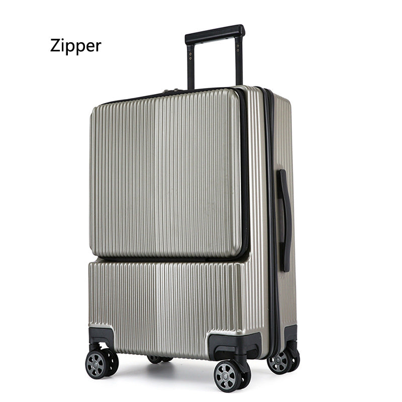 business front opening luggage trolley case rechargeable