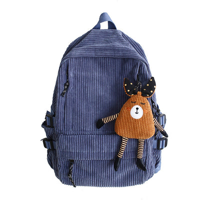 corduroy schoolbag middle school student junior high school student