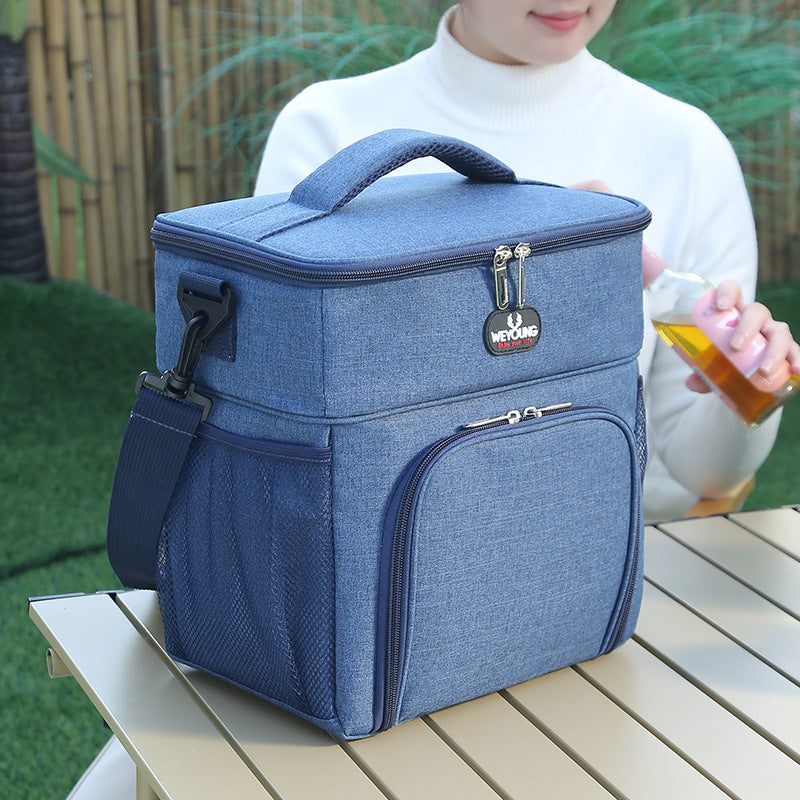 double lunch fruit insulated bag