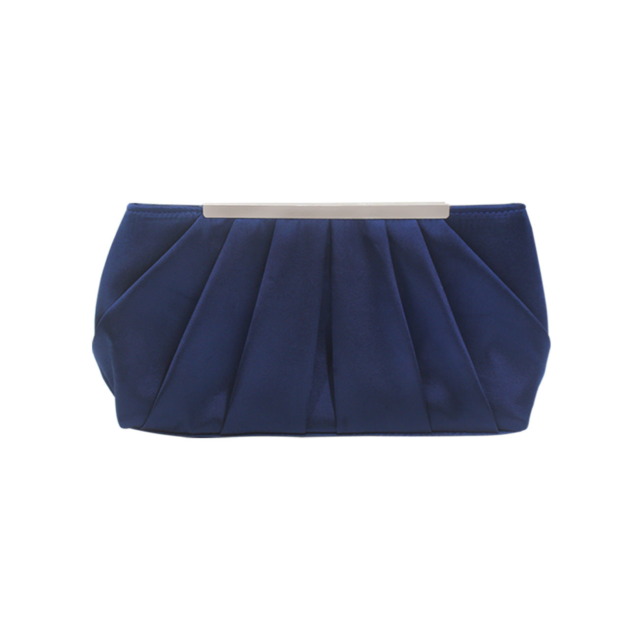 ladies pleated satin dinner clutch bag