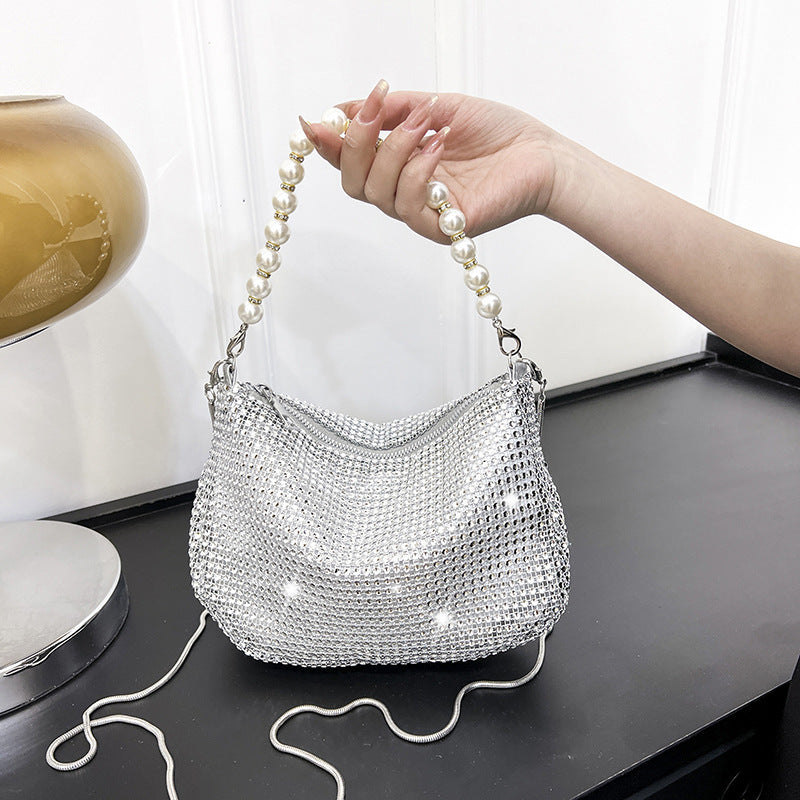 pearl special imitation diamond handbag shoulder bag womens bag