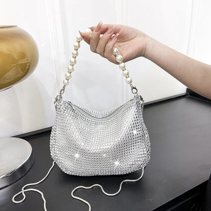 pearl special imitation diamond handbag shoulder bag womens bag
