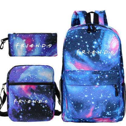 student shoulder bag pencil case three piece set