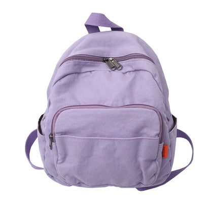 student retro wash canvas casual sen series backpack