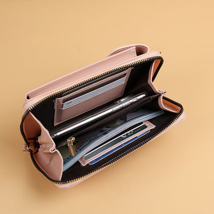 mobile phone crossbody bags clutch large capacity long wallet shoulder bag women