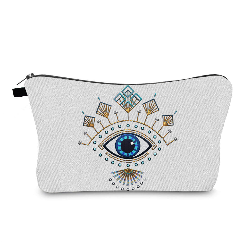 anti splash cosmetic bag evil eye print cross border