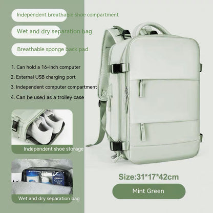 large capacity multifunctional travel waterproof mummy backpack