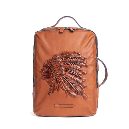 first layer cowhide mens backpack 1