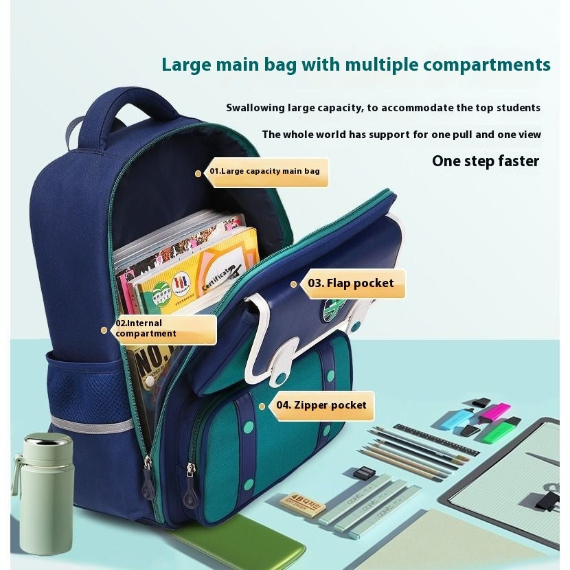 British Style Children's Schoolbag Primary School