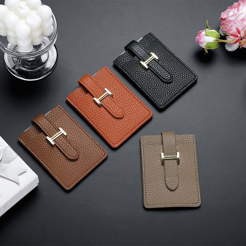 leather card holder pull out card holder thin women