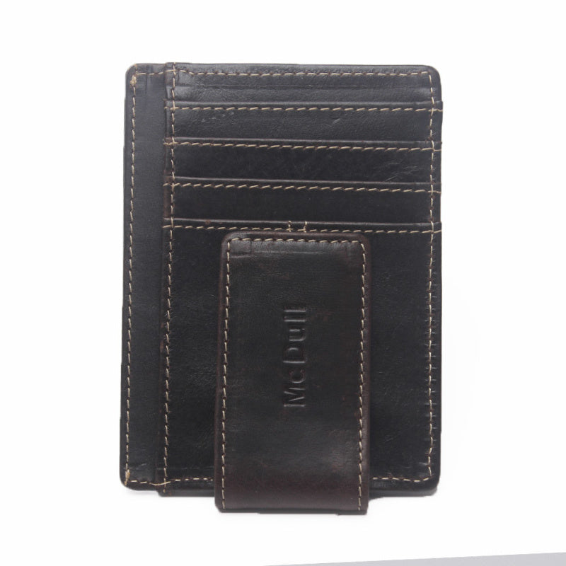 ultra thin anti magnetic rfid oil wax leather multifunctional wallet