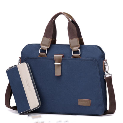 mens business casual oxford cloth handheld one shoulder canvas briefcase