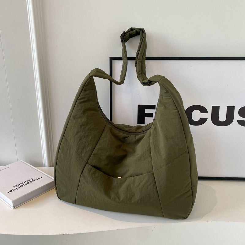 cotton padded korean casual shoulder bag