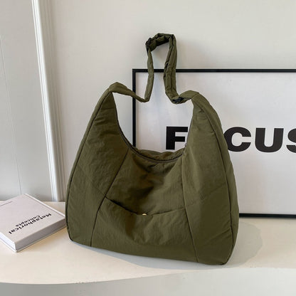cotton padded korean casual shoulder bag
