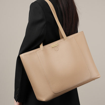 first layer cowhide large capacity genuine leather womens bag fashion