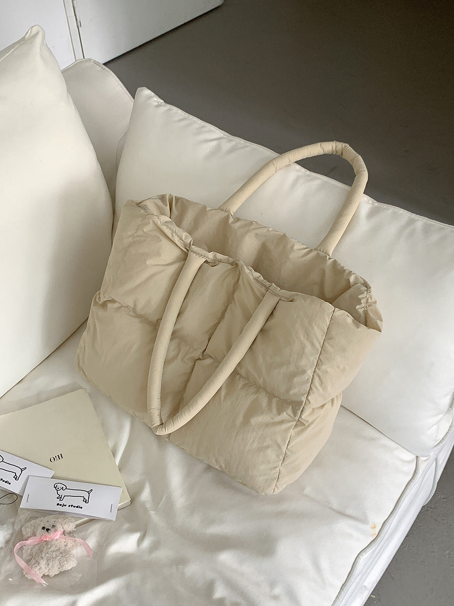 college-student-tote-commuter-large-capacity-female-cloud-bag