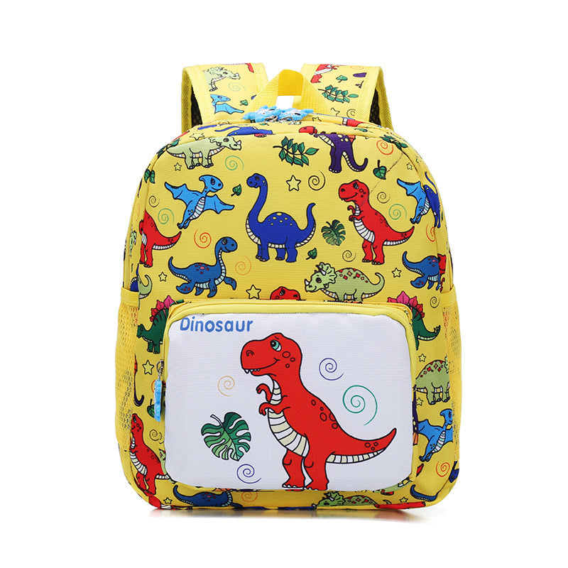 cartoon student schoolbag dinosaur nylon print childrens shoulders