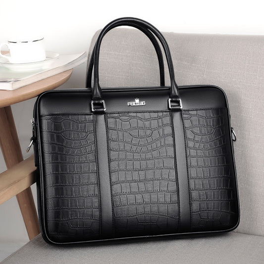 mens horizontal business handbag large capacity