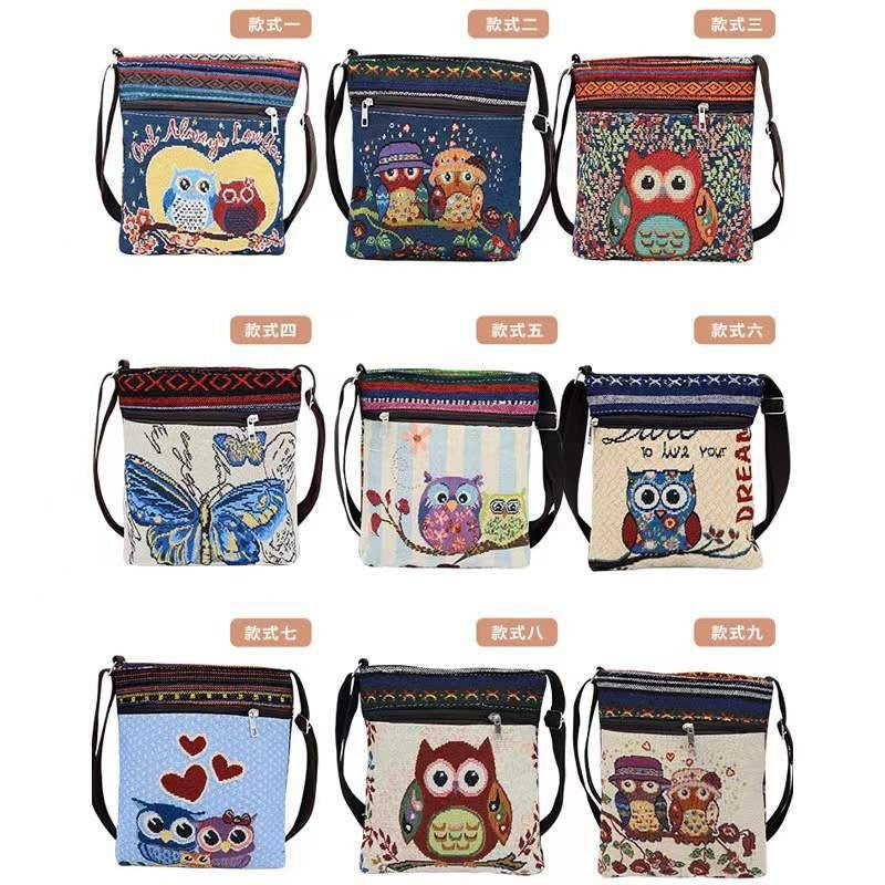 ethnic style embroidered crossbody bag cute elephant butterfly chinese style