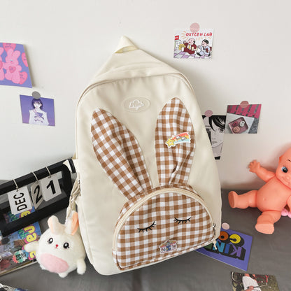 cute japanese cartoon rabbit large capacity student school bag backpack